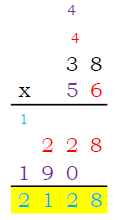 Long mulitiplication with multiple digits